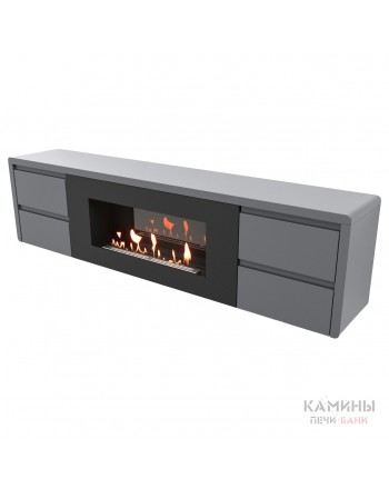 Тумба с биокамином Firelight BFP/P-1700 lux графит