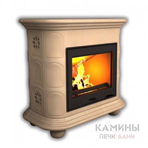 Изразцовый камин Прованс КимрПечь центральный однотонный А