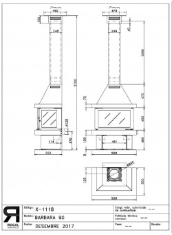 Печь-камин ROCAL Barbara 90 
