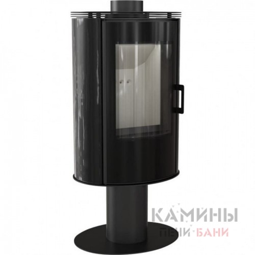 Печь-камин Kratki Koza/AB/S/NO/GLASS/Kafel/Czarny
