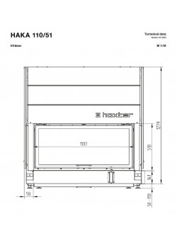 Каминная топка Hoxter HAKA 110/51h