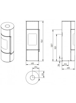 Печь-камин Jydepejsen Omega High
