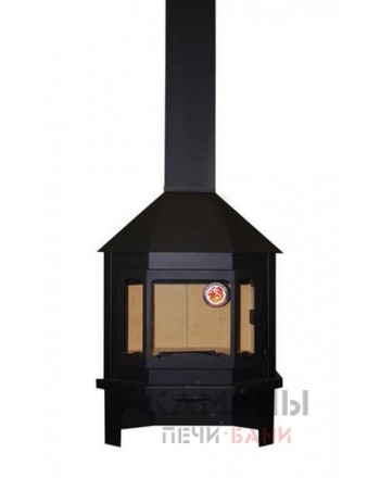 Камин пристенно-угловой Мюнхен (черный)