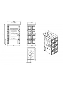 Печь Nordflam Vera Brown