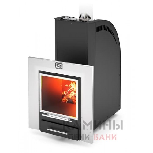 Дровяная печь для бани Теплодар Каскад-18 ЛП Панорама