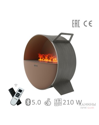 Паровой электрокамин Airtone UNIO с аудиосистемой