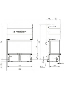 Каминная топка Hoxter UKA 35/80/35/50Sh