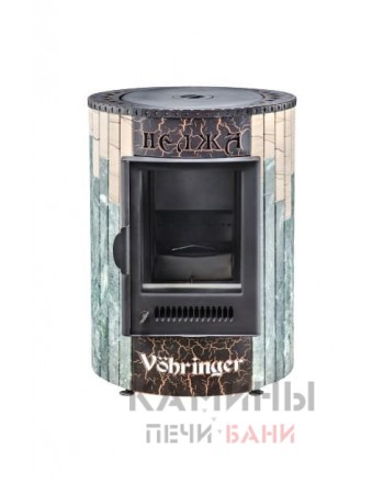 Печь отопительно-варочная Нелжа (Змеевик+"Окаменевшее дерево")