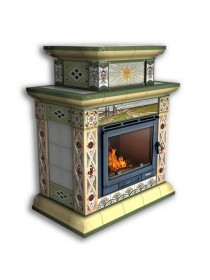 Изразцовый камин Билибин центральный двухъярусный Художественный