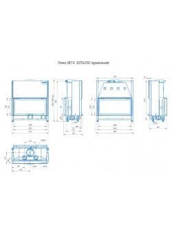 Каминная топка ВЕГА 1000 T туннельная