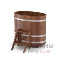 Купель для бани овальная из лиственницы