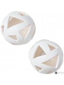 Шары белые с треугольными отверстиями 2 шт (ZeFire)