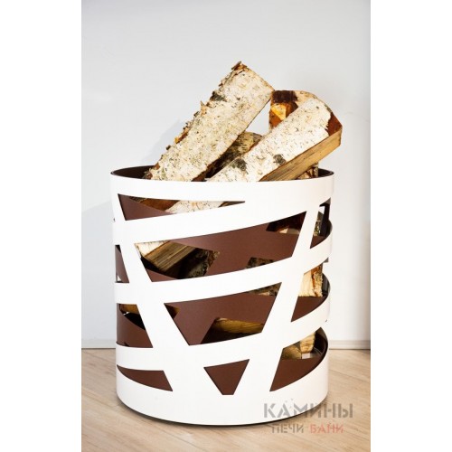 Дровница Saturn (бело-коричневая) Дровница Saturn (бело-коричневая)