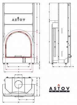 Каминная топка АСТОВ ПСА 7070