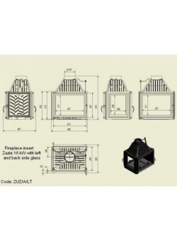 Каминная топка Kratki Zuzia/PT