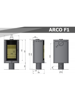 Печь-камин Hajduk ARCO F1 белый