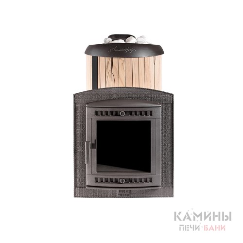 Печь банная "Атмосфера L" ламели "Окаменевшее дерево" наборные