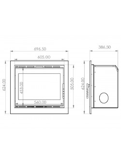 Каминная топка A.caminetti Cassette Nordic 60