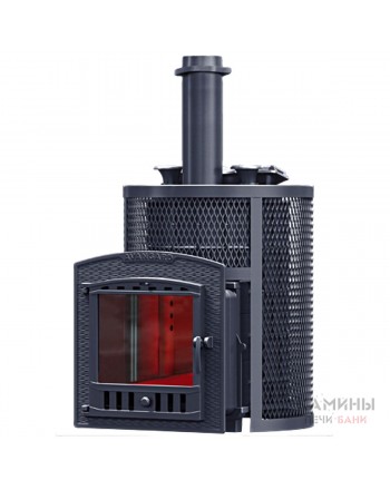 Печь AVANGARD ЗК 25 (П2) Ураган в круглой сетке