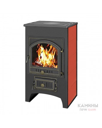 Печь-камин Везувий ПК-01(205) С ПЛИТОЙ КРАСНЫЙ 