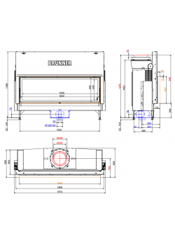 Топка-камин Brunner BKH 5.0 flat 50-162 ST
