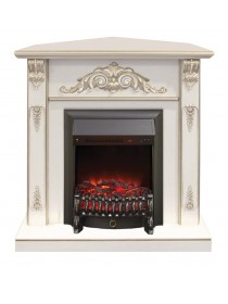 Электрокамин Anita Corner (угловой) WT с Fobos Lux Black RC