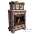 Изразцовый камин Медальон КимрПечь центральный двухъярусный Художественный