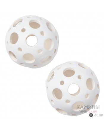 Шары белые с отверстиями двух размеров 2 шт (ZeFire)