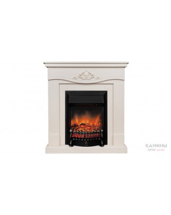 Электрокамин JUNONA WT с очагом Fobos Lux BL S