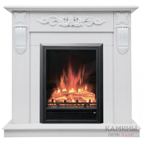 Электрокамин RealFlame Dominica WT с Eugene Электрокамин RealFlame Dominica WT с Eugene