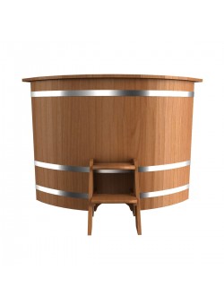 Угловая купель с пластиковой вставкой высота 1,2 м