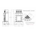 Печь камин керамическая ABX NORMANDIE угловая Печь камин керамическая ABX NORMANDIE угловая