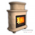 Изразцовый камин Прованс КимрПечь центральный двухъярусный однотонный А