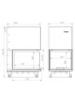 Каминная топка A.caminetti CRYSTAL 3D 50/70 ECO
