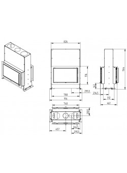 Каминная топка Jydepejsen Sigma Duplex