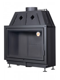 Каминная топка Экокамин Альфа 1000 подовая черный шамот