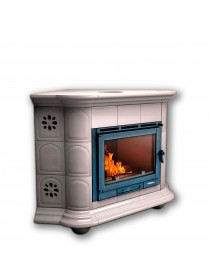 Изразцовый камин Прованс угловой однотонный В