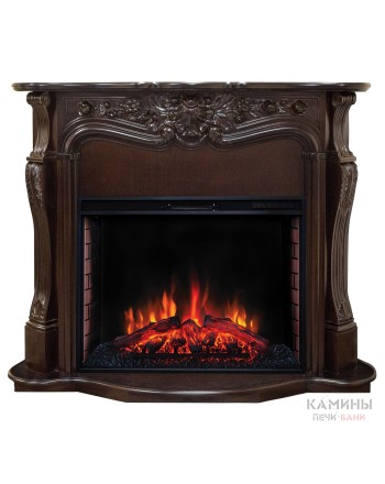 Каминокомплект ELLADA/ЭЛЛАДА Античный дуб с очагом Электроочаг EPSILON/ЭПСИЛОН 33