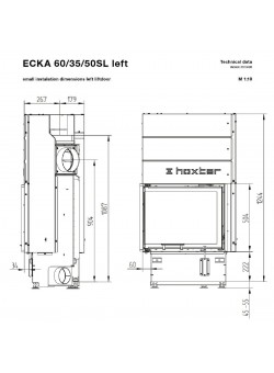Каминная топка Hoxter ECKA 60/35/50SLh Левосторонняя