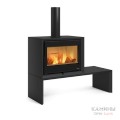 Печь камин La Nordica DANTE с широкой полкой для дров