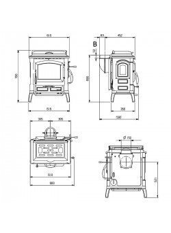 Печь камин La Nordica Isetta con cerchi Evo
