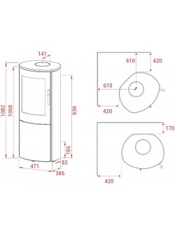 Печь-камин Lotus MIRA 3