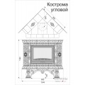 Изразцовый камин Кострома КимрПечь угловой Роспись Изразцовый камин Кострома КимрПечь угловой Роспись