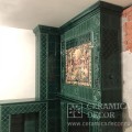 Изразцовый муравленный камин Бристоль с туннельной топкой