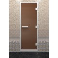 Стеклянная дверь для хамама Doorwood Хамам Бронза Матовая