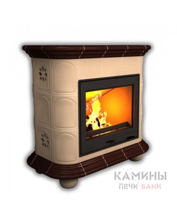 Изразцовый камин Прованс пристенный однотонный В