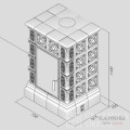 Печь-камин типовая КерамикаДекор Дорф в цвете Горький Шоколад