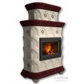 Изразцовый камин Истра КимрПечь пристенный двухъярусный однотонный B
