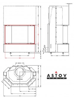 Каминная топка АСТОВ ПП 8857
