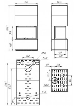 Камин РОДОС 800